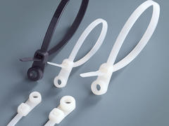 Самоблокирующиеся нейлоновые кабельные стяжки (хомуты) с кольцом под монтаж